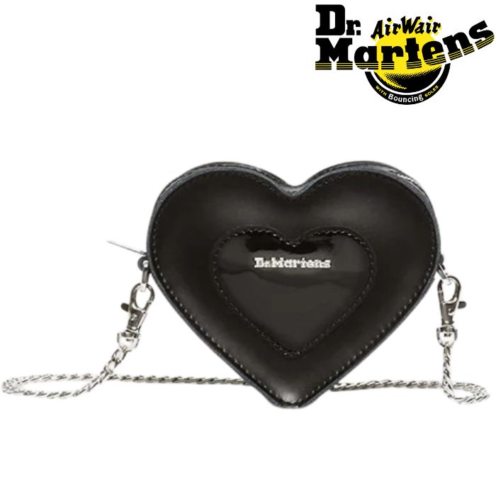 Rakuten - ドクターマーチン Dr.Martens レディース バッグ LEATHER BAG 黒 ハート ショルダー ミニバック レザーバック AD092001
