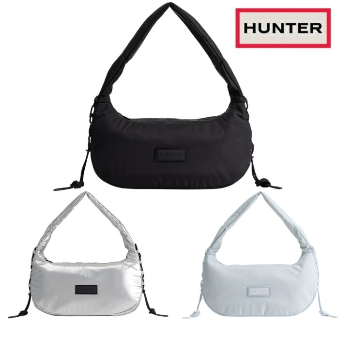 乐天商城 - ハンター HUNTER UBS3932NRS トラベル ホーボー シリング TRAVEL HOBO SLING バッグ 黒 ブラック シルバー 水色 ショルダーバッグ