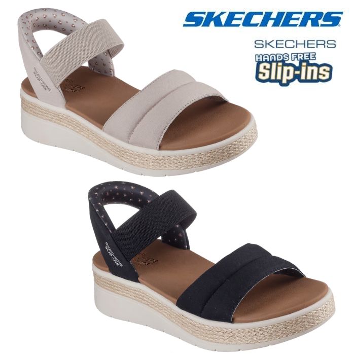 Rakuten - スケッチャーズ SKECHERS 114413 レディース サンダル スリップインズ ボブス サン レイ BOBS SUN RAY カジュアル 手を使わ ず 履ける 靴 手を使わずに履ける靴 レディース 夏 厚底