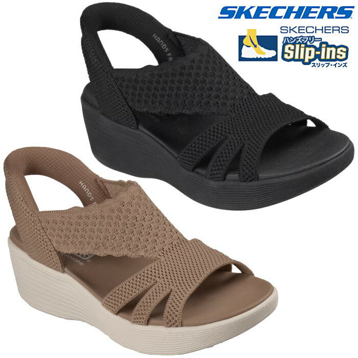 乐天商城 - スケッチャーズ SKECHERS レディース サンダル 立ったまま履ける スリップインズ パラレル ライト サマー インバイト 120012 カジュアル シンプル 靴 厚底 Slip-ins PARALLEL LITE SUMMER INVITE ハンズフリー 手を使わ ず 履ける 夏 サマーシューズ