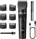 【新品】バリカン 2025新登場 USB充電式 ヘアーカッター 電動バリカン バリカンメンズ 5段階刈り高さ調節 3段階スピード LEDディスプレイ 大容量バッテリー 自動研磨 6種類ガイドコーム 低騒音 IPX7防水 コードレス バリカン子供 家庭用 散髪用 業務用