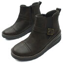 【楽天スーパーSALE】maschietta マスチェッタ サイドゴアブーツ ダークブラウン/ダークブラウン ショートブーツ ベルト 3E 幅広設計 防水 コンフォート 厚底 ウェッジソール 内ファスナー 吸水 速乾 抗菌 防臭 屈曲 防滑 女性用 レディース