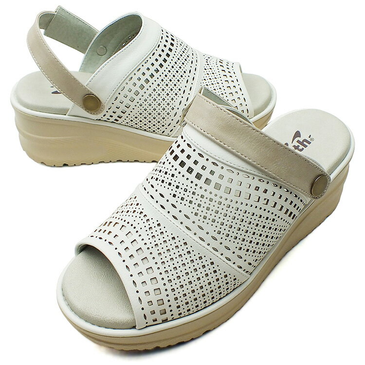 ECO EARTH エコアース サボサンダル ホワイト ミュール レディース つっかけ 厚底 2way バックストラッ..