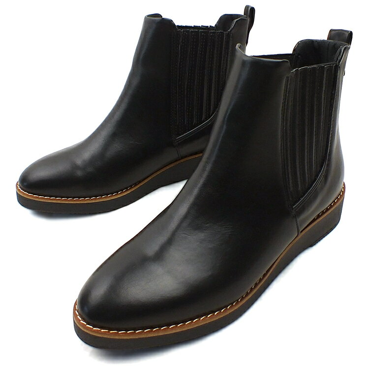 樂天商城 - maschietta マスチェッタ サイドゴアブーツ ブラック 厚底 防水 3E 幅広設計 軽量 防滑 快適 ショートブーツ カジュアルブーツ チェルシーブーツ プラットフォーム レディース