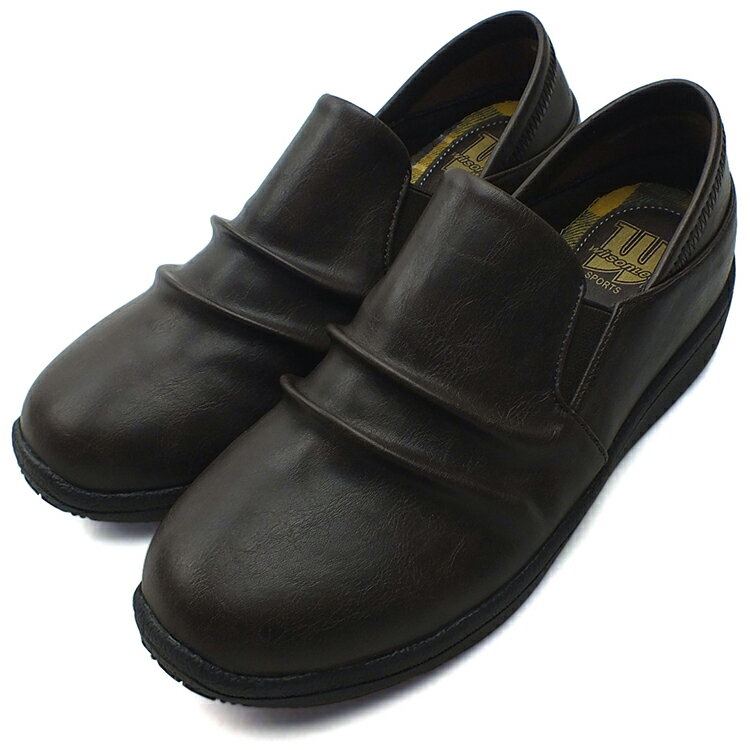 樂天商城 - Wilson Lee SPORTS ウィルソンリースポーツ スリッポン ダークブラウン カジュアルシューズ カカトが踏める 2way バブーシュ フラット 3E 幅広 防水 軽量 防滑 インヒール コンフォート レディース