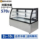 \夏得セール!! 65%OFF/新型 対面冷蔵ショーケース 570L RDSR184S2L-1業務用 対面ショーケース ディスプレイケース 中棚2段 幅1841 2~10℃ LED照明 丸型 自然冷媒 ノンフロン 送料無料 1年保証 レマコム