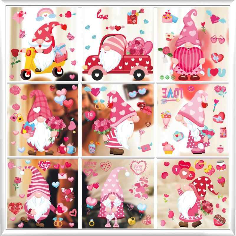 【Charming Club】バレンタイン 飾り ウォールステッカー 静電気ステッカー ホワイトデー 窓 ステッカー 装飾 おしゃれ 剥がせる 汚れない 壁 ガラス シール 部屋 DIY バレンタインデー 結婚式