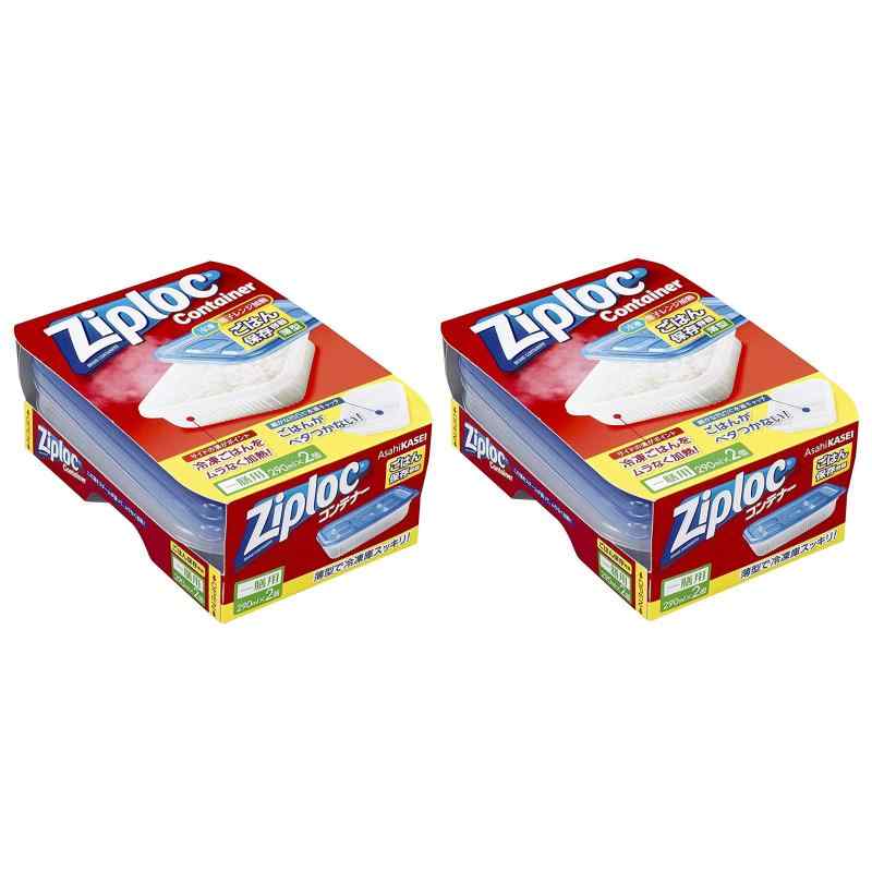 【まとめ買い】ジップロック コンテナー ごはん保存容器 薄型 2個入【×2セット】商品サイズ (幅×奥行×高さ) :118mm×157mm×60mm原産国:大韓民国内容量:2個入×2セット材質:【本体・フタ】ポリプロピレン