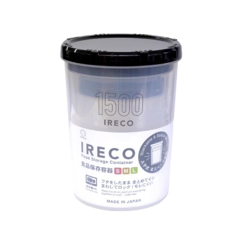 KOKUBO(コクボ) IRECO 食品保存容器 3個セット(S・M・L) 日本製 食洗機対応 プラスチック 蓋付き フラット キャニスター おしゃれ キッチン 麦茶 パック 海苔 小麦粉 野菜 フード 小分け お茶 サラ
