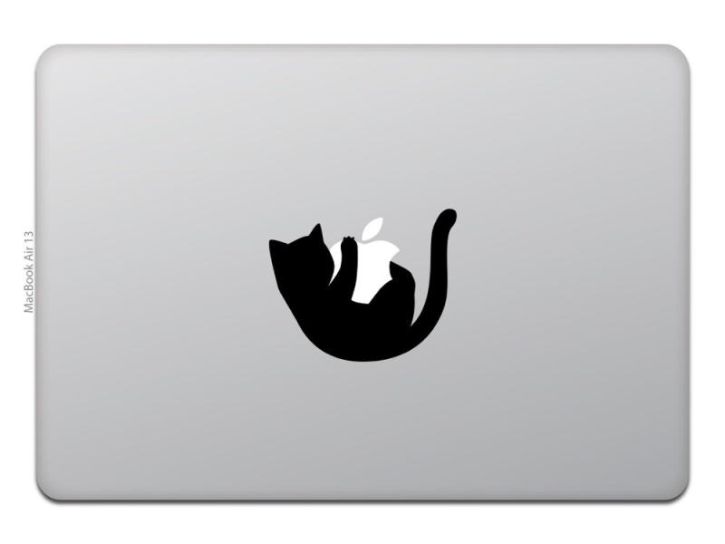 カインドストア MacBook Air/Pro 11 / 13インチ マックブック ステッカー シール 猫 黒猫 キャット M620X