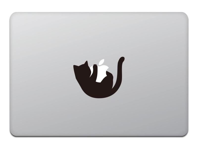 カインドストア MacBook Air/Pro 11 / 13インチ マックブック ステッカー シール 猫 黒猫 キャット M620X