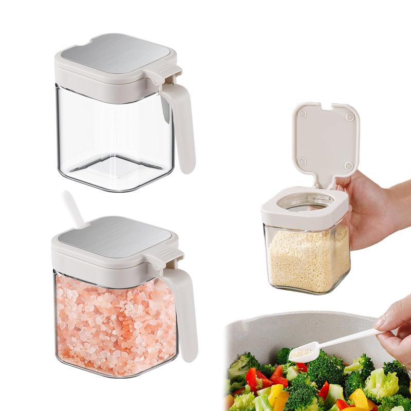 Doyeemei 調味料入れ スプーン付き 2個