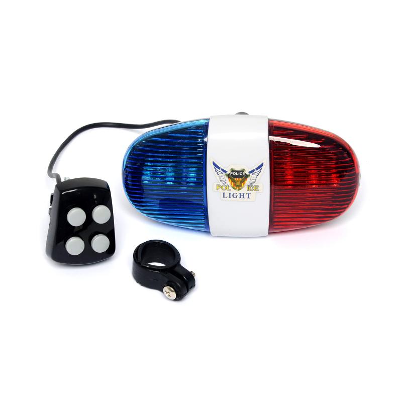 CFIKTE LEDライト6個 自転車 マウンテンバイク 警察サウンド 4つのサウンド電子ホーン 4つの警官サイレンサウンドを制御する4つのスイッチ 4つの音色 自由に選択可能 生活防雨デザイン