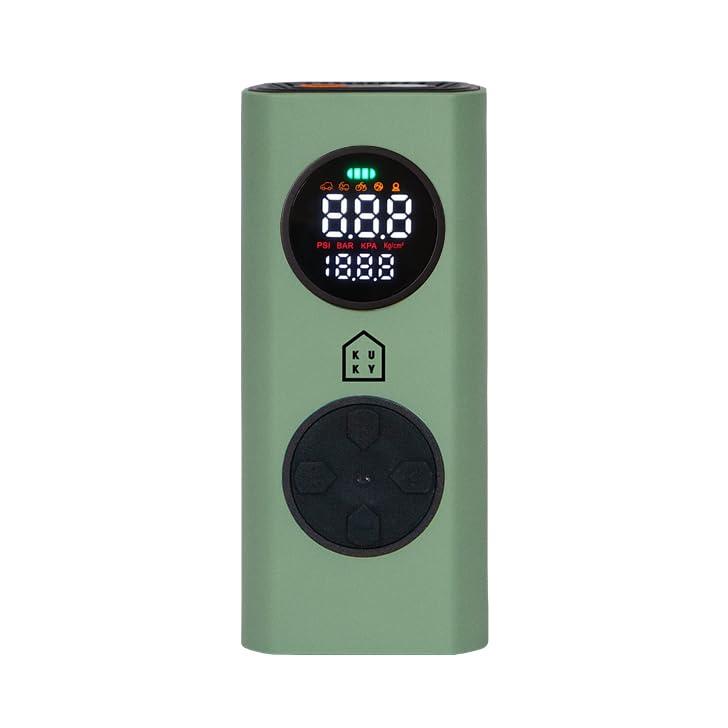【自転車電動空気入れ】 KUKY AUTO PUMP power FC-810 最速10秒充填 バッテリー容量2000mAh 対応バルブ:英・米・仏バルブ・ボール・浮き輪 USB type-C(コード付属）