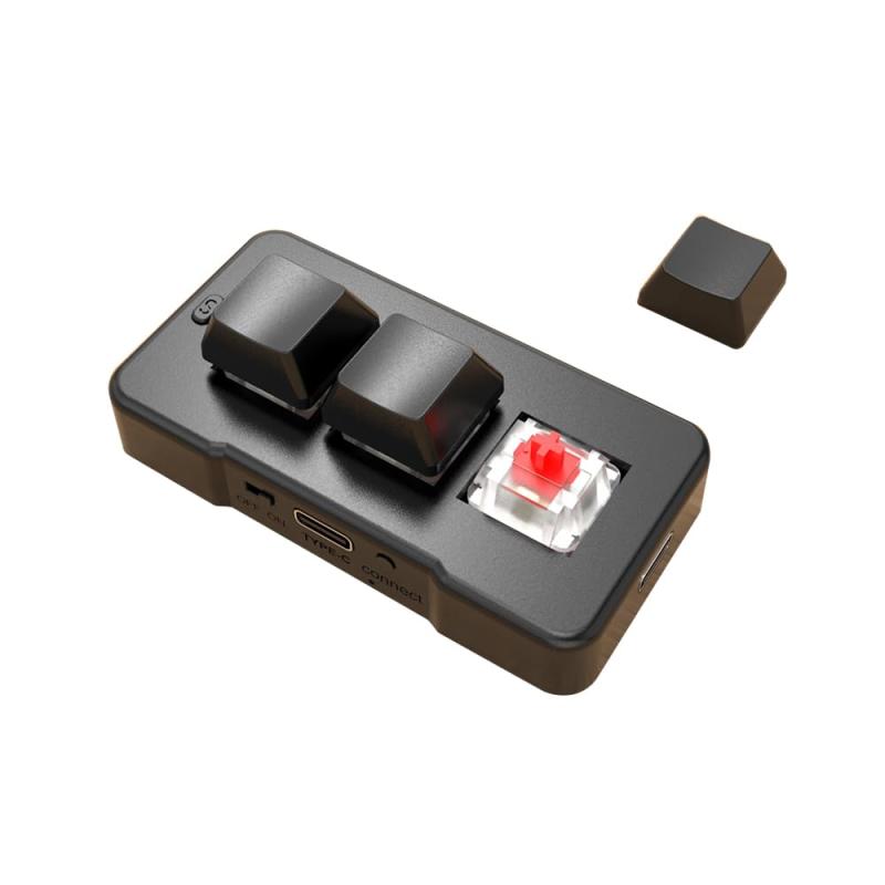 USB 3キー プログラマブルキーボード 静音 赤軸【3層レイヤー機能】マクロキーパッド 左手デバイス 配信/DTM/作図/動画編集/オフィス向け ショートカットキー Windows Mac対応