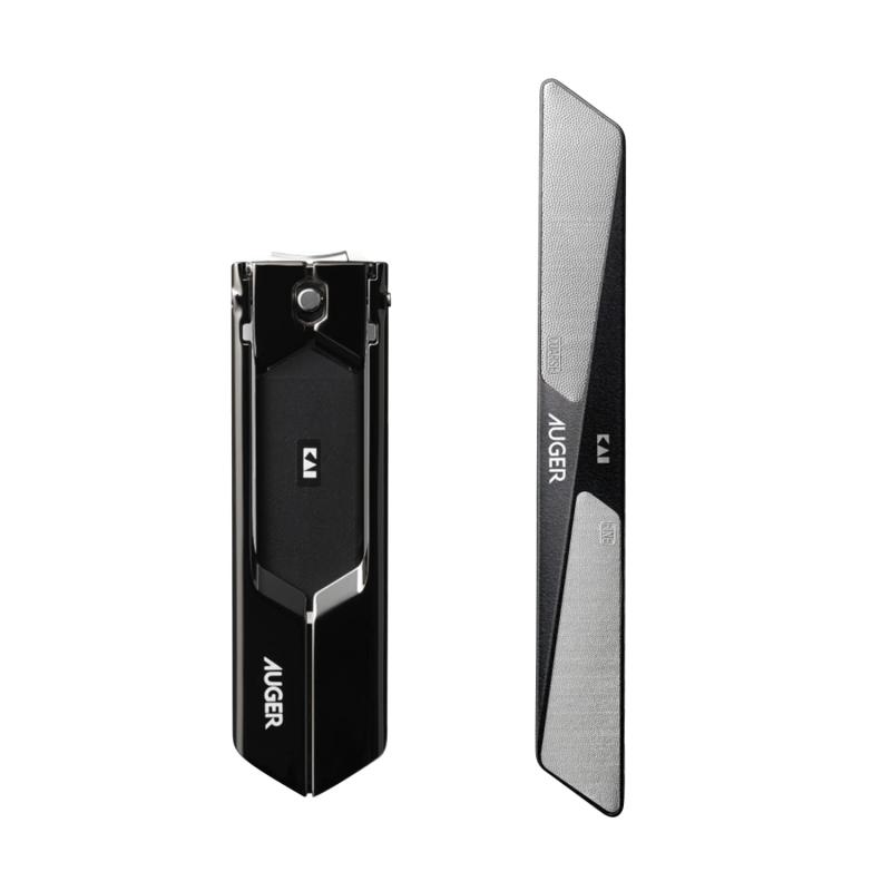 貝印 KAI AUGER ネイルケアセット 爪切り ネイルファイル 男性 メンズ 爪ケア 爪やすり ヤスリ リボルバーツメキリ スタイリッシュ