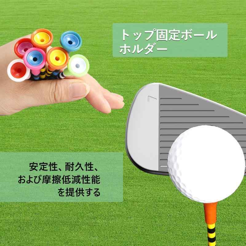 Solxion ゴルフティー 10本入 ライン目盛り 高耐久 折れにくい カラフル ロング ボ...