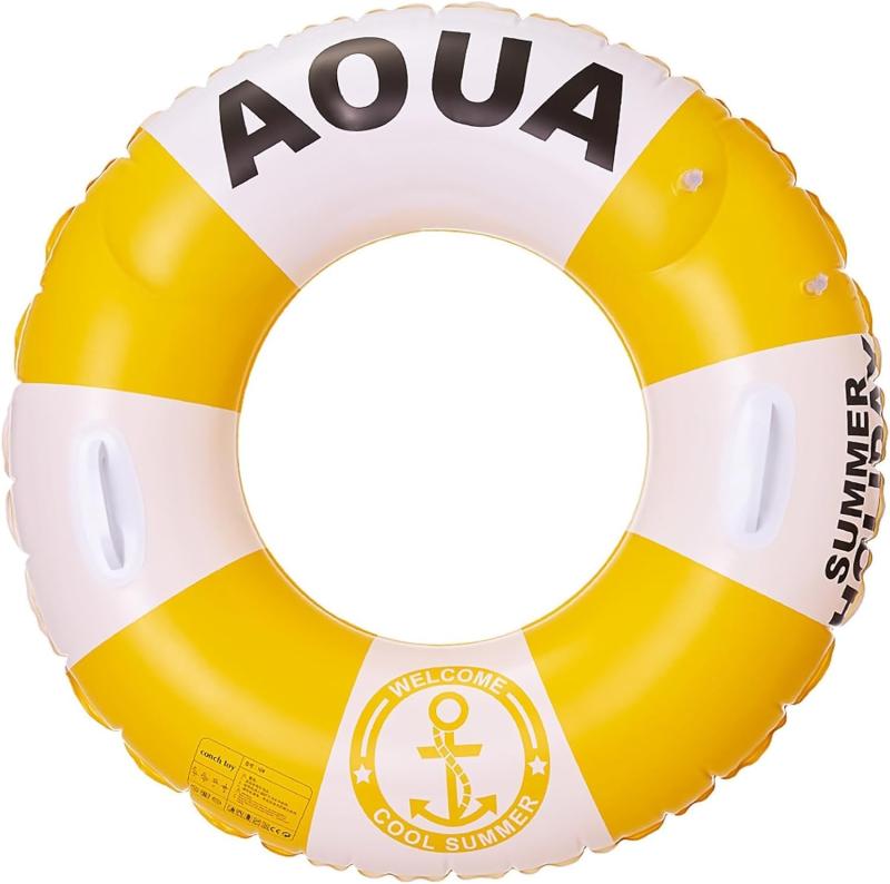浮き輪 うきわ 大人用 子供用 取って付き ダブルエアバッグ スイミング O型 #90#120 フロート 可愛い 浮輪 男女兼用 おしゃれ 夏 水遊び プール ビーチ 川 海水浴 暑さ対策