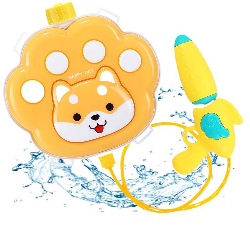 Nobuwile水鉄砲 レジャー用品 玩具 幼児 強力 リュック型 ウォーターガン バックパック式 超強力 飛距離8-10m 大容量1300CC 夏の定番 夏祭り ビーチ プール 水遊び おもちゃ かわいい お風呂