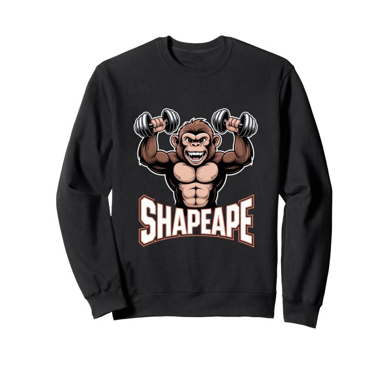 SHAPEAPE 筋肉猿ダンベルトレーニングフィットネスパワー精神 トレーナー