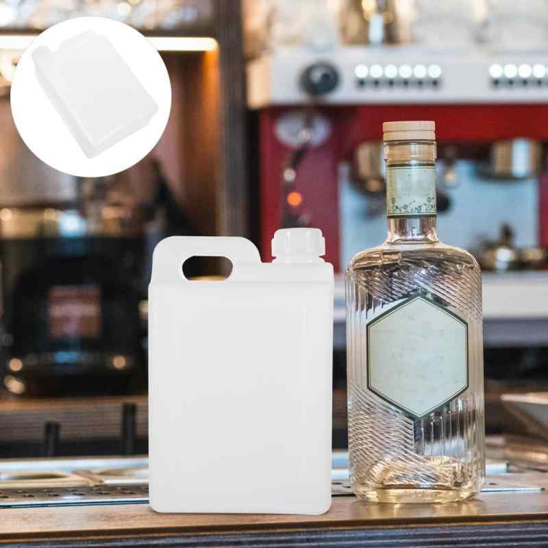 Healeved 再利用可能プラスチック製フラットボトル 7X4.5X2.6インチ 詰め替え用液体容器 漏れ防止設計 広口タイプ 水・油保存 試瓶 研究開発用品対応