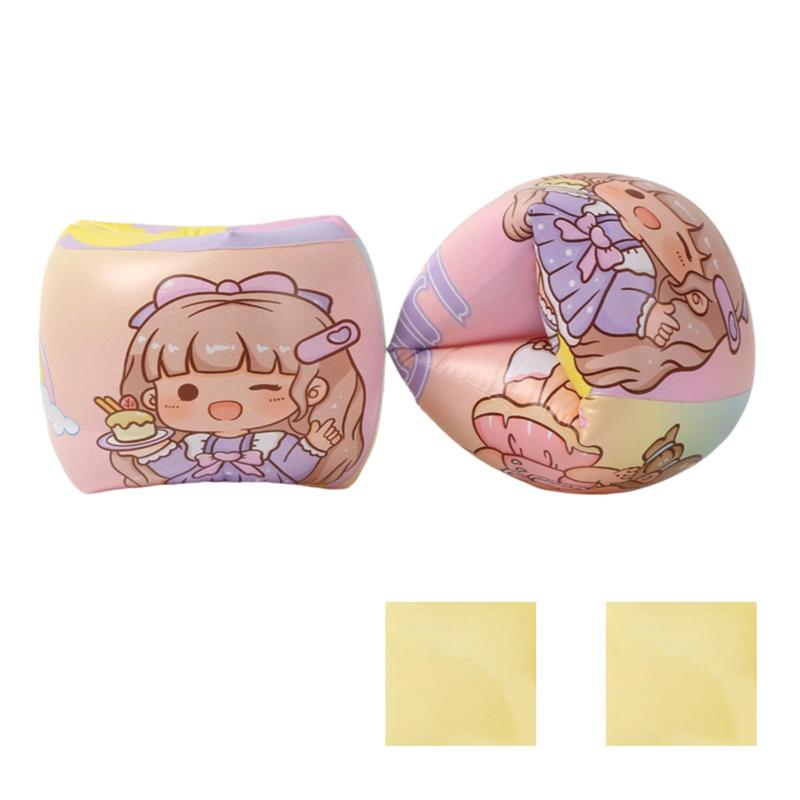 アームリング 腕浮き輪 子供 アームヘルパー 両腕 水泳 補助 夏休み 海 夏のプール キッズ子供用 アーム フロート 浮き輪 加厚 女の子 男の子 修復パッチ （1対（2個）アーム フロート+2枚修【子供の水泳をサポートする安全設計】 こ...