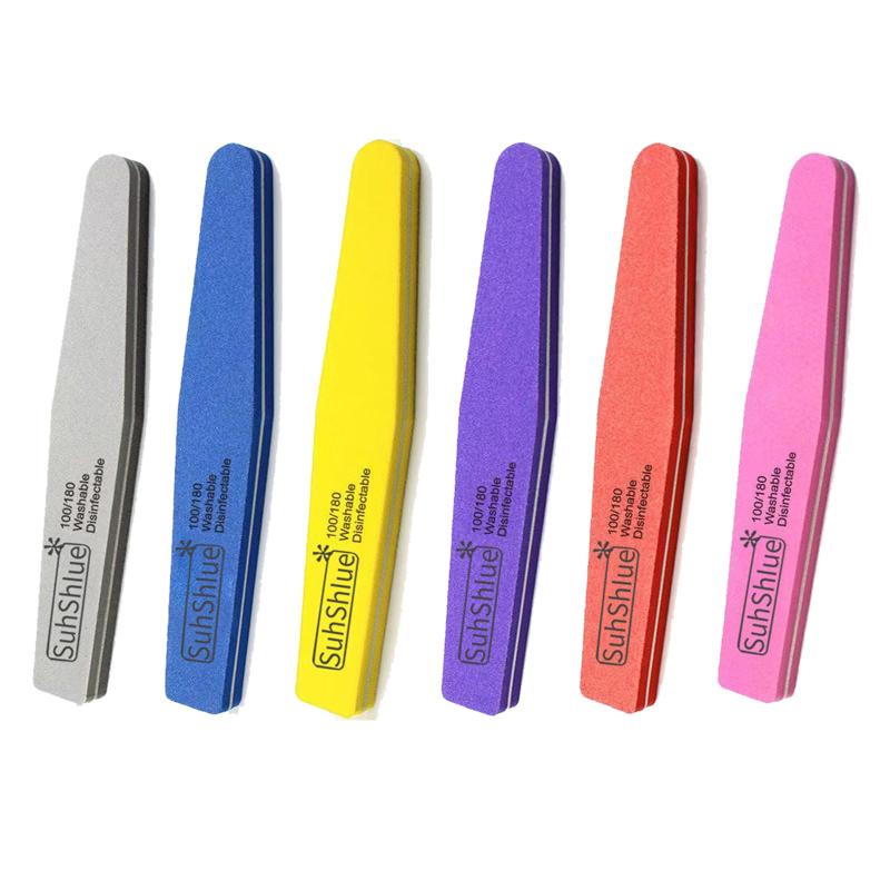 爪やすり ネイルケア 両面タイプ マニキュア除去 ツール 男女兼用 6本セット ネイルファイルセット プロネイルバッファー エメリーボード