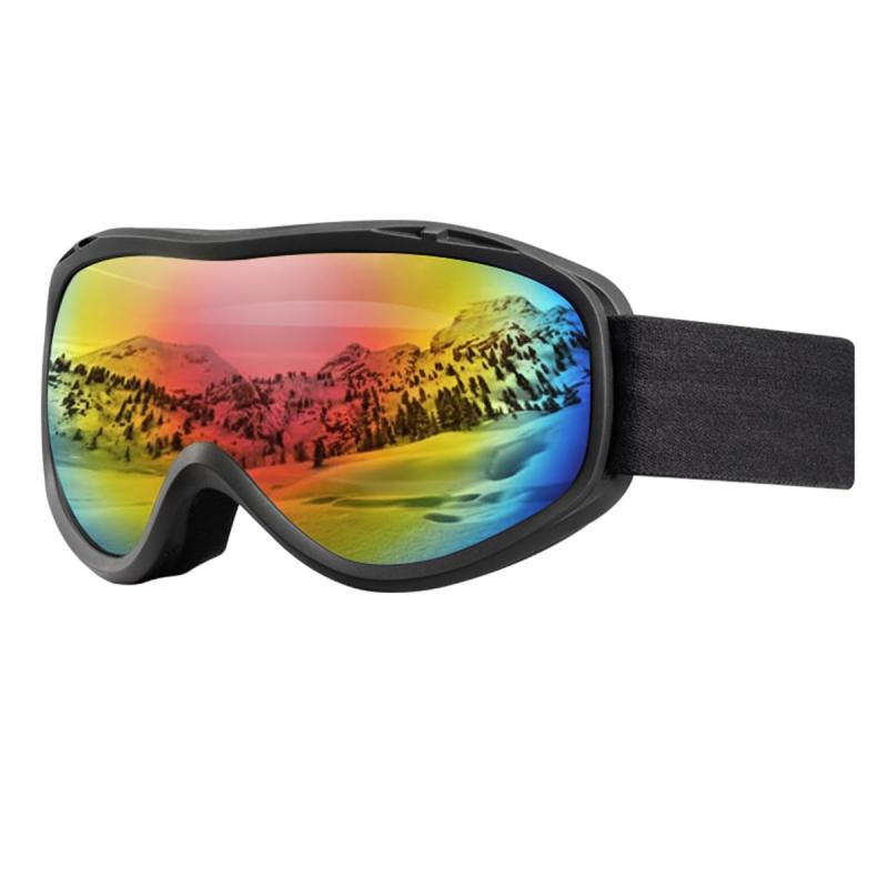 [FEISEDY] スキーゴーグル メガネ対応【180°広視界&OTG設計】 両層レンズ 防風/防雪/防塵/曇り止め 紫外線防止 全天候対応 登山 キッズ スポーツ用ゴーグル 滑り止めベルト フィット感 耐衝