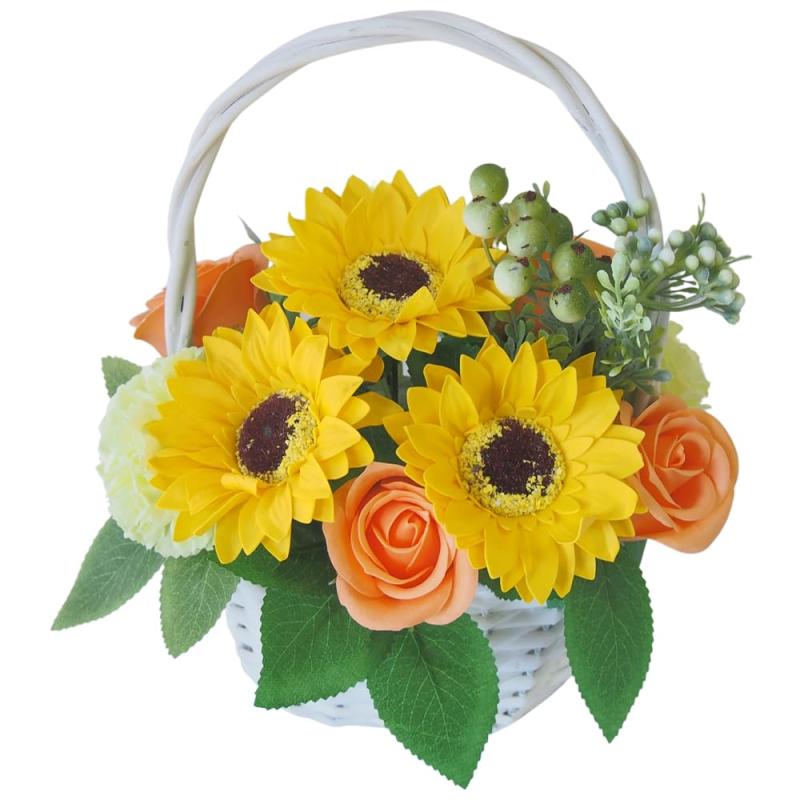 SaikaLife 花 ギフト ソープフラワー 花かご 花ギフトフラワーアレンジメント