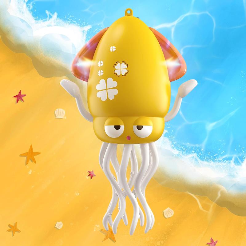 ダンシング イカおもちゃ 動く 電動おもちゃ 踊るタコ LEDライト＆音楽付き 子供向けロボット 障害物回避センサー搭載 動く 踊る 玩具 シェイク ダンシング 知育玩具 プレゼント