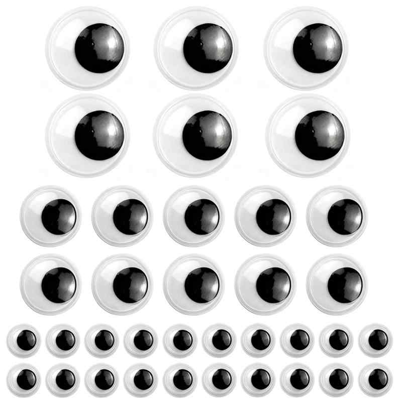 LKCCTK 動く目玉シール 3サイズセット (30mm 40mm 50mm) がちゃ目 立体 手芸 DIY 材料 手作り 工作 雑貨 パーツ