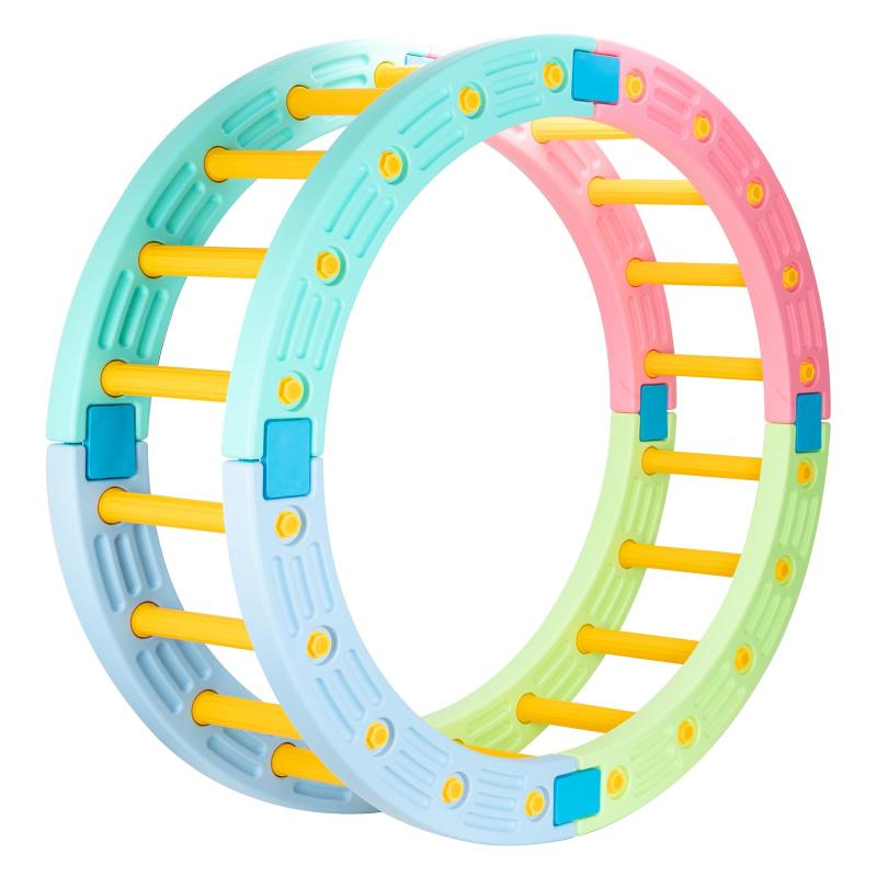 SFUN バランスボード バランスストーン 4色セット 知育玩具 自宅でバランス感覚を養える 室内3歳以上 平均台 体幹トレーニング 玩具 遊具 運動 子供 おもちゃ プレゼント 組替え自由