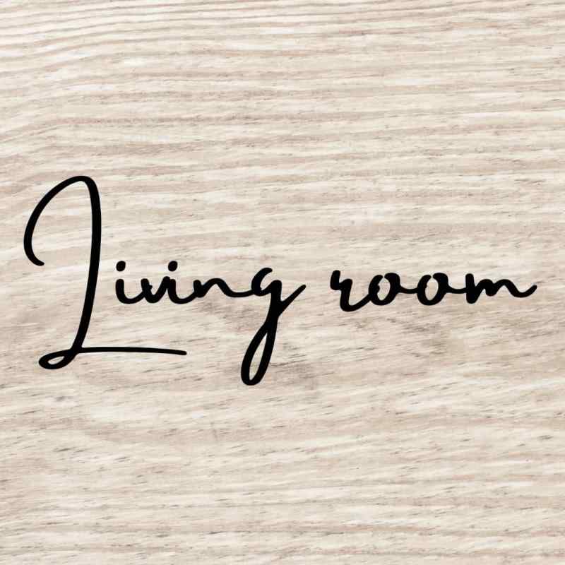 [nicotto] ルームサイン ドアステッカー Livingroom リビング シール おしゃれ スタイリッシュ 切り文字 カッティングシート 6.7×16.5cm 屋内