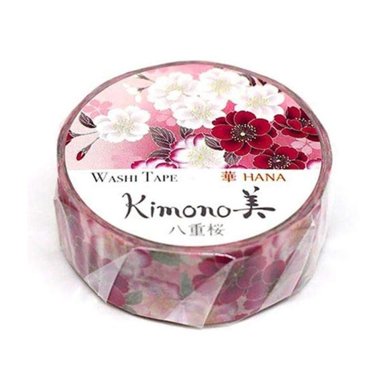 カミイソ産商 マスキング テープ kimono 美 八重 八重桜 桜 15 mm gr 1003原材料 和紙製品サイズ 15mm×7m