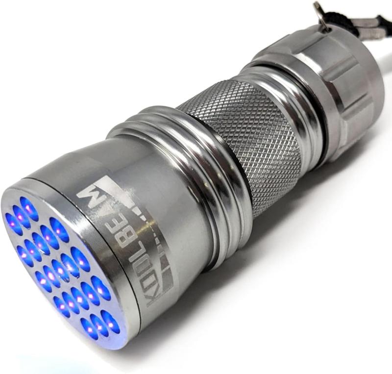 【寿司専門誌にも掲載】KOOLBEAM アニサキスライト アニサキスが検出できる 365nm 強力 ブラックライト LED UVライト KB-38 単4x3本使用