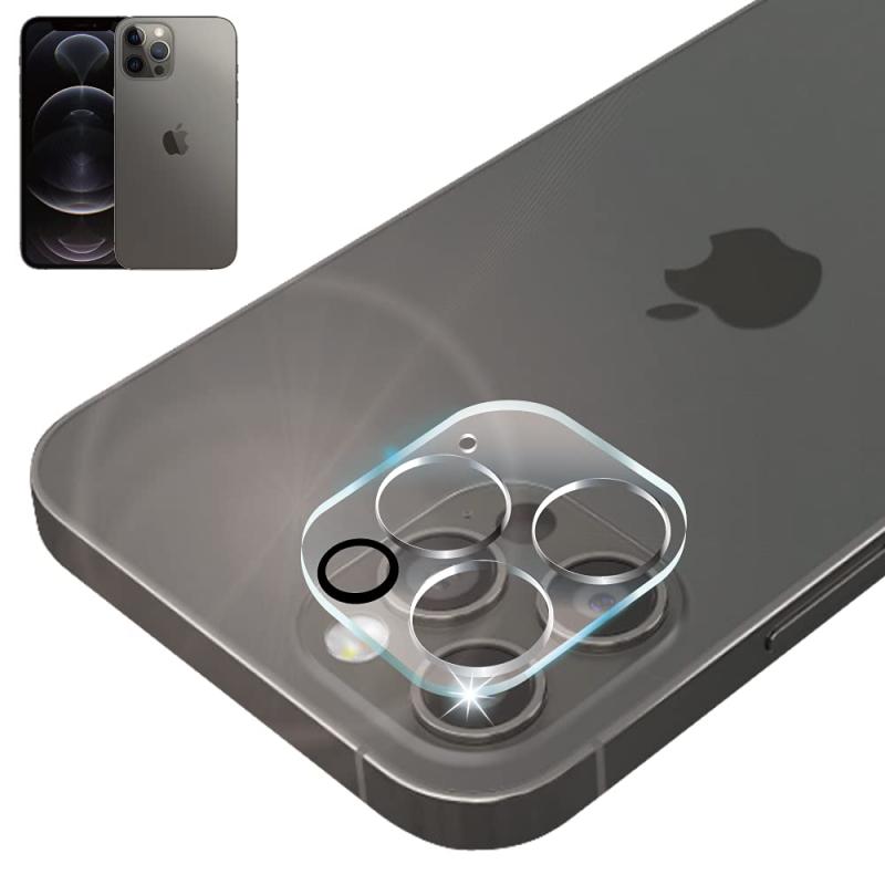シズカウィル iPhone12 Pro 用 カメラ保護 カメラカバー カメラレンズ 強化ガラス 気泡レス 全面保護 保護フィルム フィルム ガラスフィルム レンズ保護 レンズカバー 1個入り