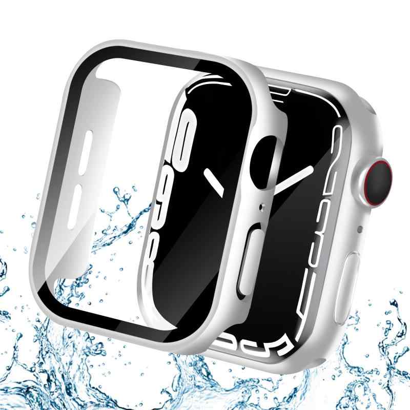 CABOBE �б� Apple Watch ������ 45mm IP68 �ɿ奱���� 3Dľ�ѥ��å��ǥ����� ���åץ륦���å�9/8/7 ���С� Apple Watch 9/8/7 ���С� �б� ���åץ륦���å� ������ ���饹�ե���� ���η� PC�Ǻ�