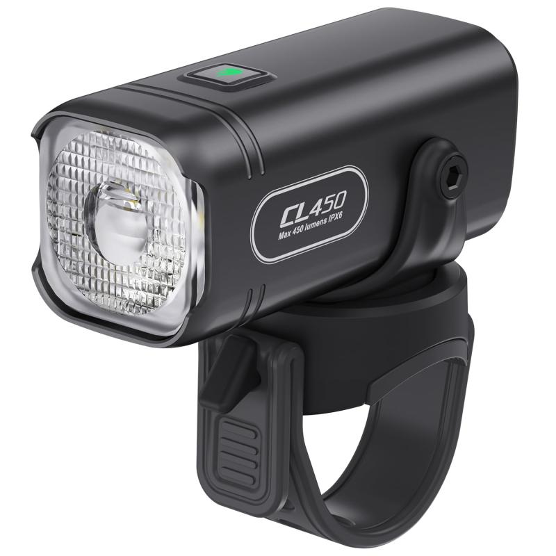 TOWILD CL450 自転車ライト 充電式 小型 超軽量 450ルーメン 自動点灯/消灯 吊り下げ対応 5モード IPX6防水 USB-C ロードバイクライト 前照灯 通勤通学