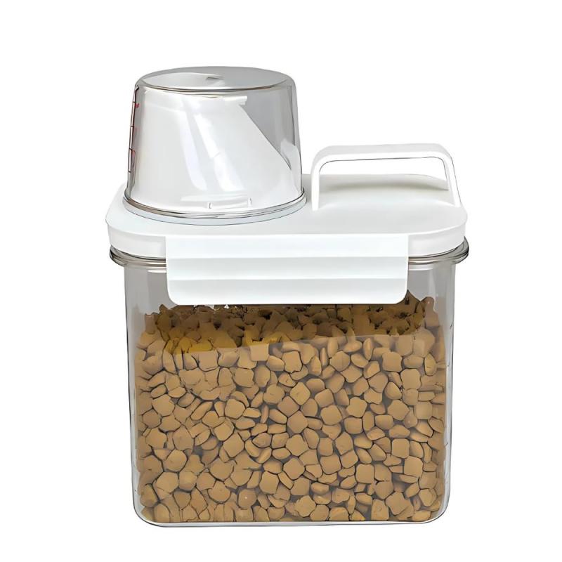 せんふう ペットフードストッカー 保存容器 フードストッカー 密閉 丈夫 湿気防止 防虫 防塵 計量カップ付き