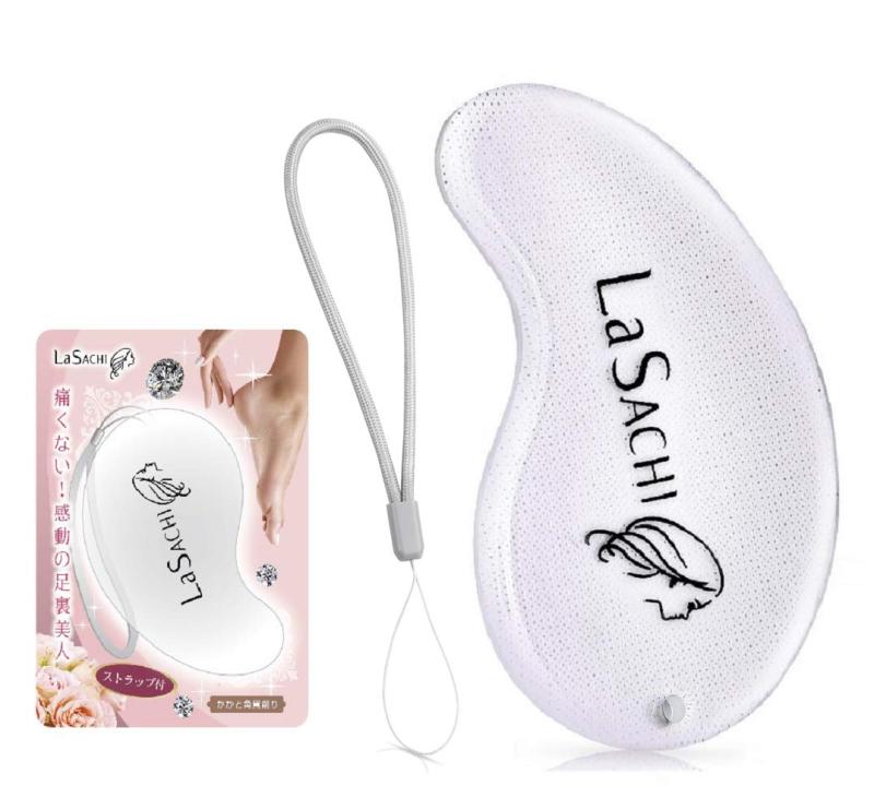 La SACHI かかと 角質取り ナノ技術から生まれた ガラス 製 足 裏 角質とり かかとケア 角質削り フットケア ストラップ付き