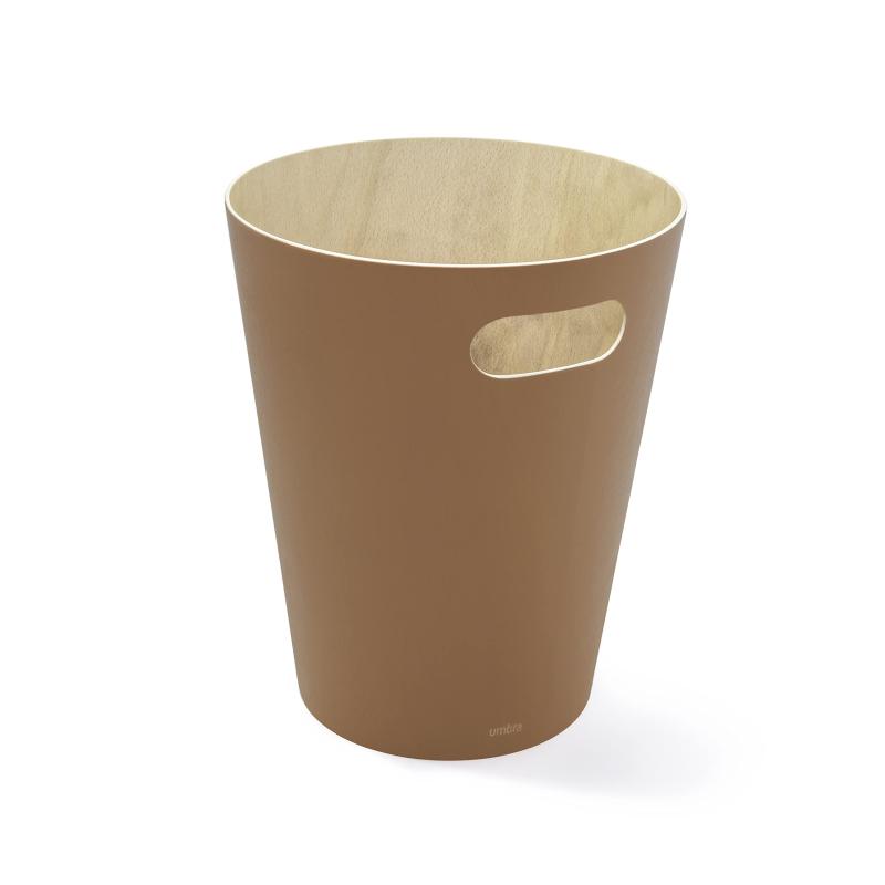 Dustbins - umbra 木製ゴミ箱 ウッドロウカン おしゃれ デザイン シンプル 丸型 ペール ごみ箱 7.5L ダストボックス インテリア シエラ W23×D23×H28cm