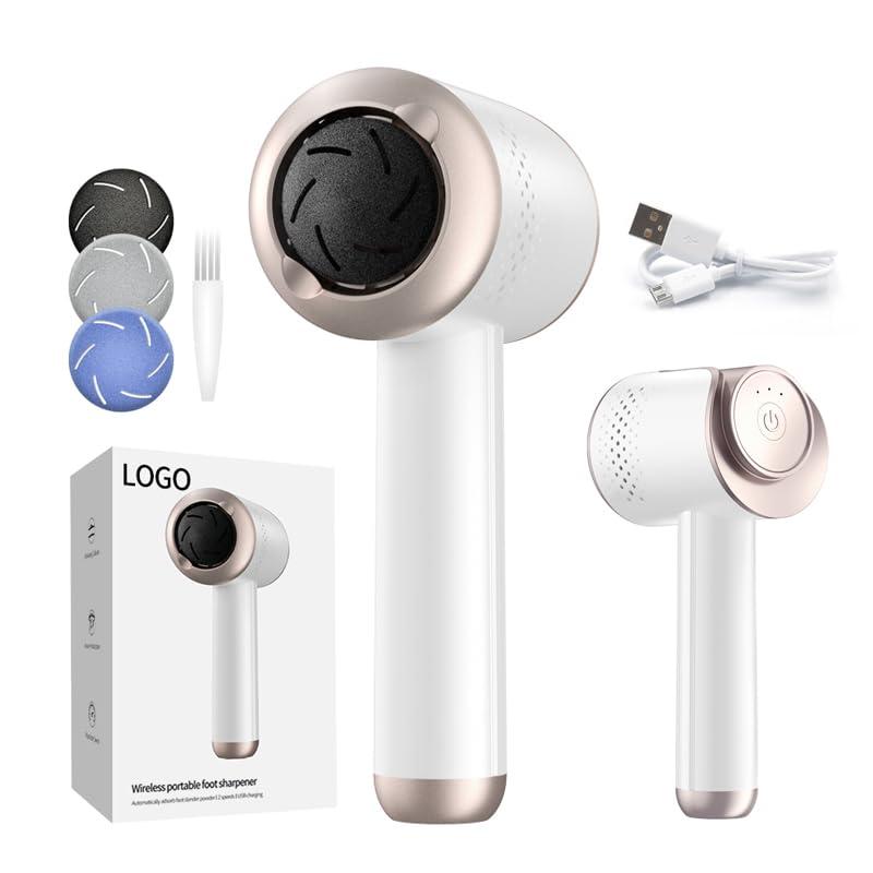 電動角質リムーバー【3段階スピード 3種研磨ヘッド】USB充電式 強力パワー 角質やすり ハードスキンリムーバー 角質ケア かかと角質除去 タコ フットケア 男女兼用 プレゼント 誕生日