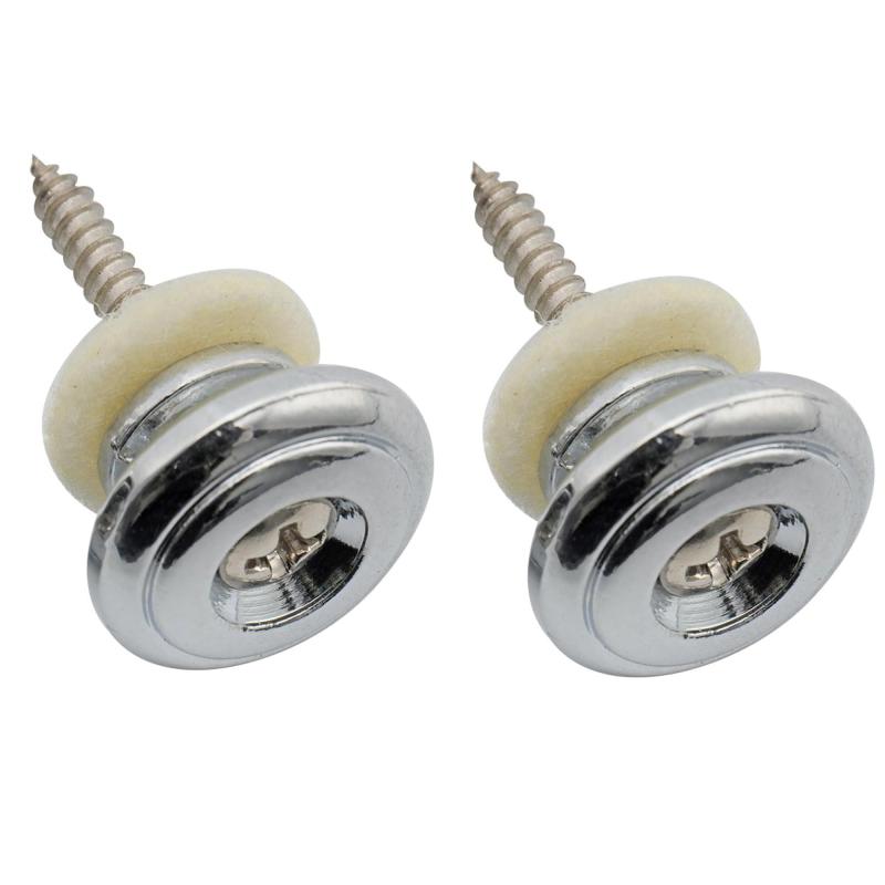 Musiclily Pro 17mm大型ラウンド 亜鉛合金製ストラップピン エレキギター/アコースティックギター/クラシックギター/ウクレレ用 (2個セット)