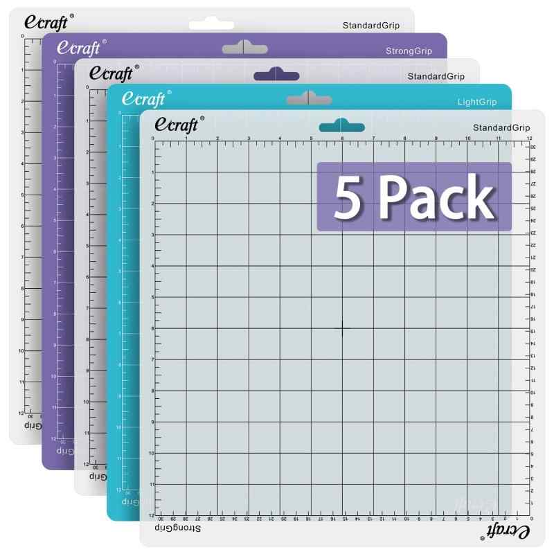 シルエットカメオ3/2/1用Ecraft カッティングマット 3/2/1:12X12インチ ストロンググリップ1つ スタンダードグリップ2個 ライトグリップカッティングマット1つ クラフト ソーイング すべ