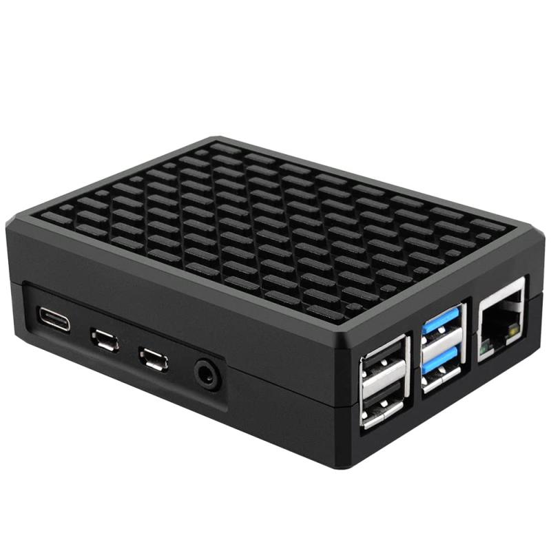 GeeekPi Raspberry Pi 4ケースアルミニウムメタルパッシブ冷却ケース熱伝導性ステッカー付きヒートシンククーラーRaspberry Pi 4 Model Bと互換性があります8GB / 4GB / 2GB