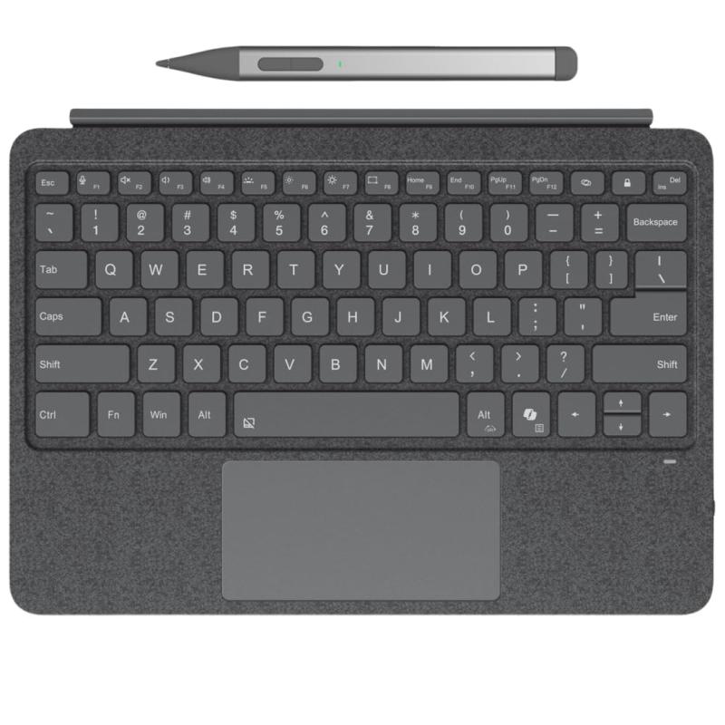 Surface タッチペン 付き Surface Pro 12インチ 2025年モデル用 キーボード 軽量タイプカバー 磁気吸着式 タッチパッド搭載 七色バックライト付き 薄型 分離式キーボード US英語配列 多角度調整 静