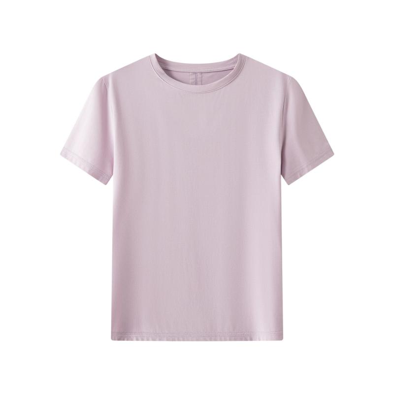 ・カテゴリ: Tシャツ・スタイル: カジュアル、日韓カジュアル・主な素材: 綿 30%以上50%未満、テンセル・ネックライン: クルーネック（衿タグなし）・袖丈: 半袖・デザイン: ステッチ、無地・シルエット: 標準・着丈: 普通（約50cm超65cm以下）・カラー展開: グレーブルー、ライトパープル、ライトグレー、ブラック、ホワイト・サイズ展開: M（40-57.5kg）、L（57.5-65kg）、XL（65-70kg）