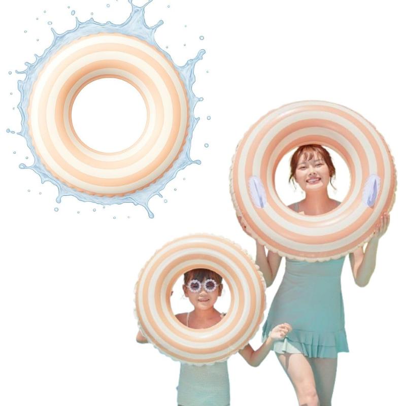 wemitas 浮き輪 大人用 子供用 100cm 120cm 大きい フロート 浮輪 手持ち付き 空気入れ 修正テープ セット