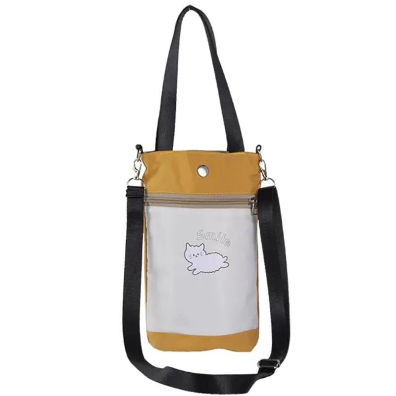 YUYAKESHI 水筒カバー ボトルカバー 傘入れ 小物いれ 水筒用 通勤 ボタン式 ショルダーストラップ 可愛い 2way 長さ調節可能