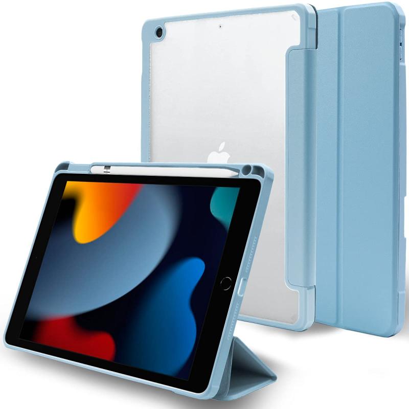 MS factory iPad ケース Apple Pencil ペンシル 収納 カバー 耐衝撃 ソフト フレーム 薄型 オートスリープ for iPad 第11/10/9/8/7世代